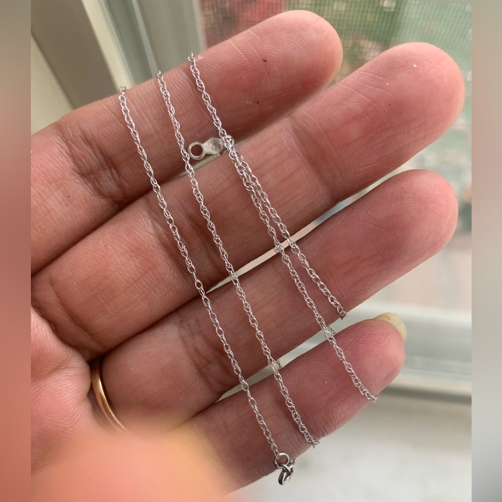 14kt White Gold Chain - 18"